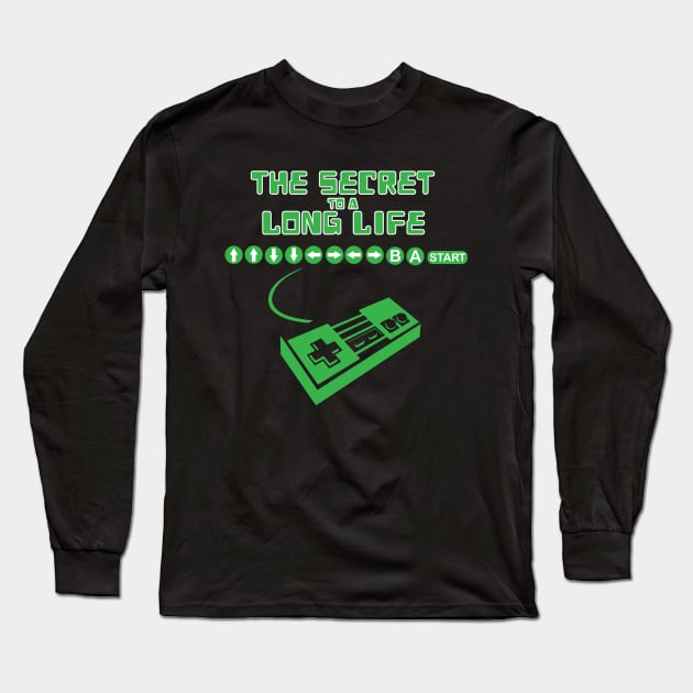 The Secret To A Long Life Long Sleeve T-Shirt by KreepyKustomz